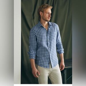 Faherty Blue Checkered Men's Shirt